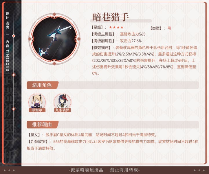 原神暗巷猎手怎么样适合谁-原神暗巷猎手获得方式